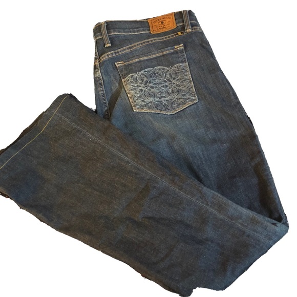 Vintage Lucky Brand Women’s Denim Jeans with Embroidered Pockets - Picture 2 of 8